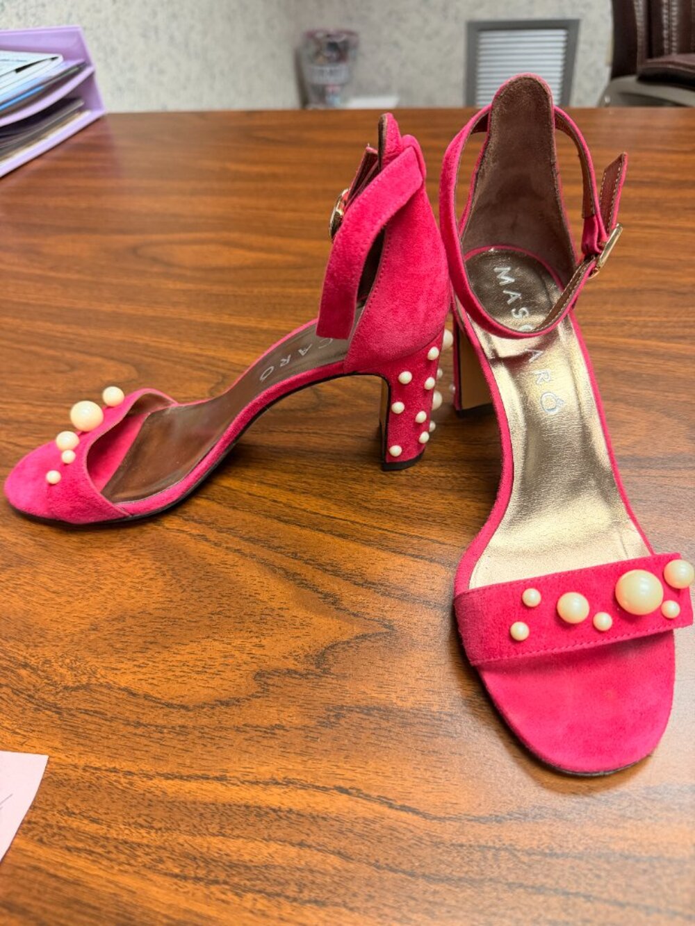 Mascaro suede pink and pearl Women's Shoes size 37